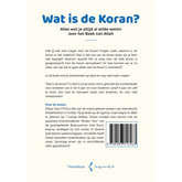 Boekomslag met Nederlandse tekst voor kinderboek Wat is de Koran?